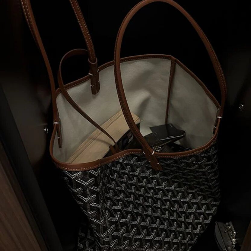 Goyard Tote Bag - Black Brown (Large)