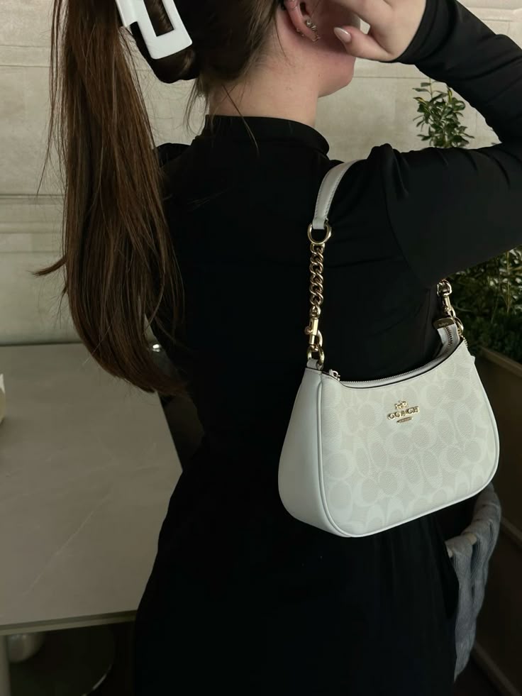 Coach Inspired White Bag