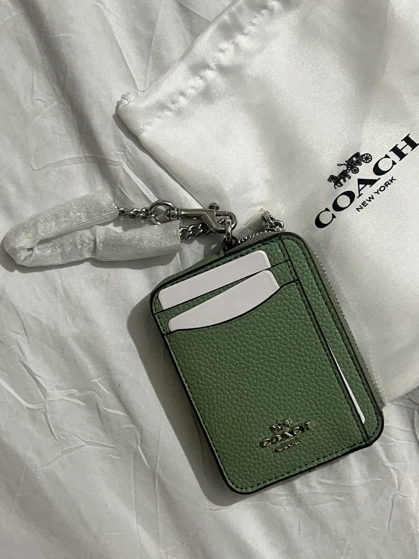 Coach Zip Card Case (Olive)