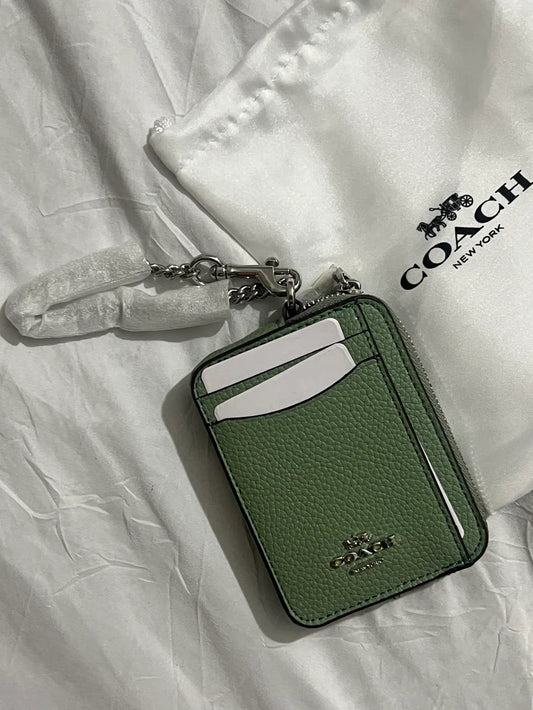 Coach Zip Card Case (Olive)