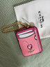 Coach Zip Card Case (Pink Cherry)