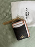 Coach Signature Canvas with Peach Brown Trim