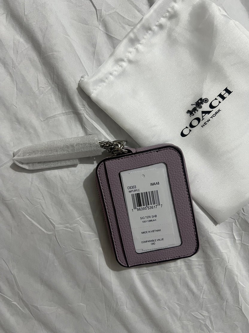 Coach Zip Card Case (Lilac)