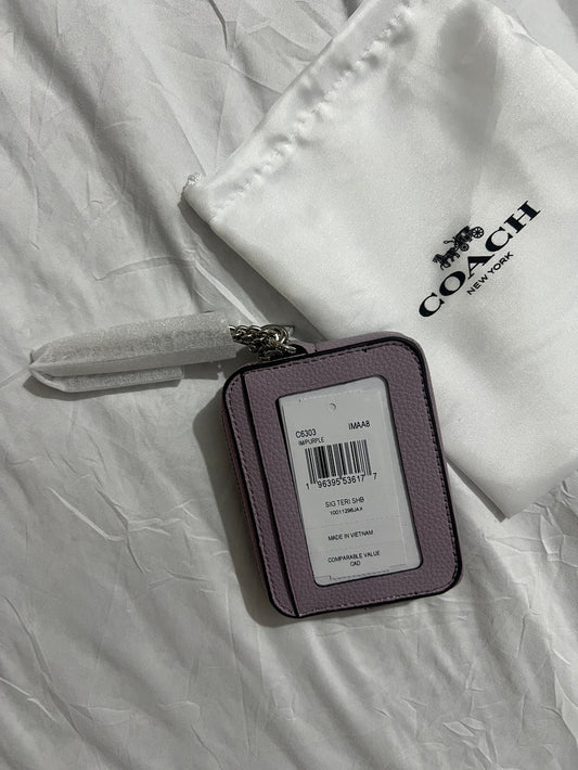 Coach Zip Card Case (Lilac)