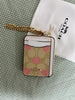 Coach Zip Card Case in Signature Canvas with Heart Printed (Off White)