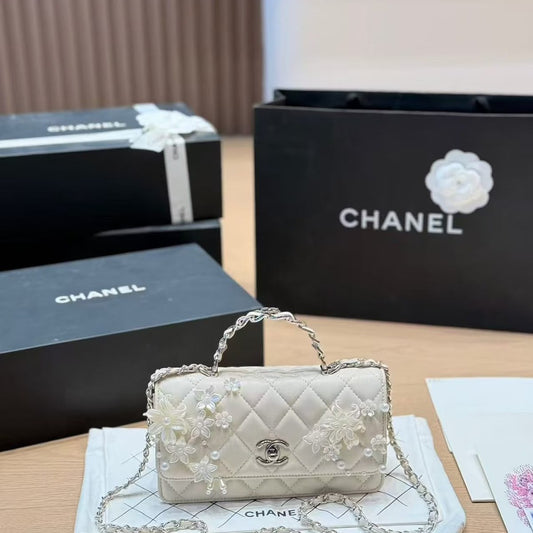 Chanel Floral Bag (Cream)