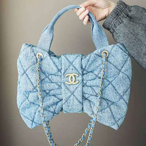 Chanel Bow Bag (Light Blue)