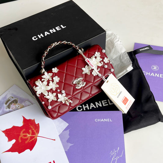 Chanel Floral Bag (Red)
