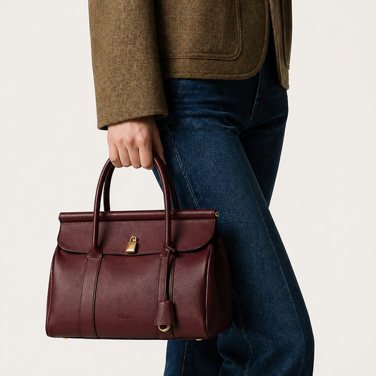 Loro Piana Loom Bag (Burgundy)