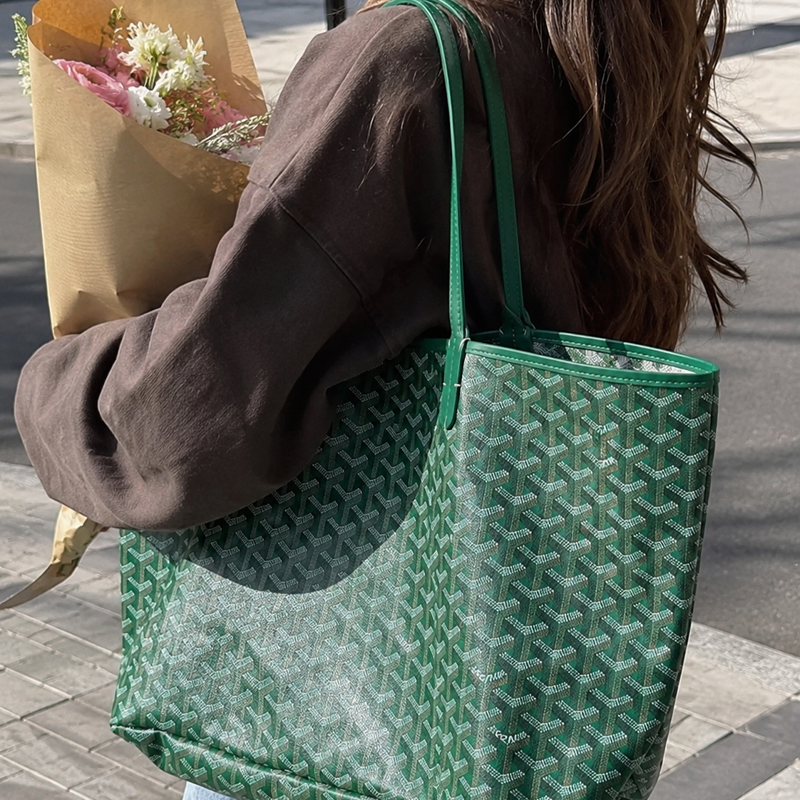 Goyard Tote Bag – Green Color (Large)