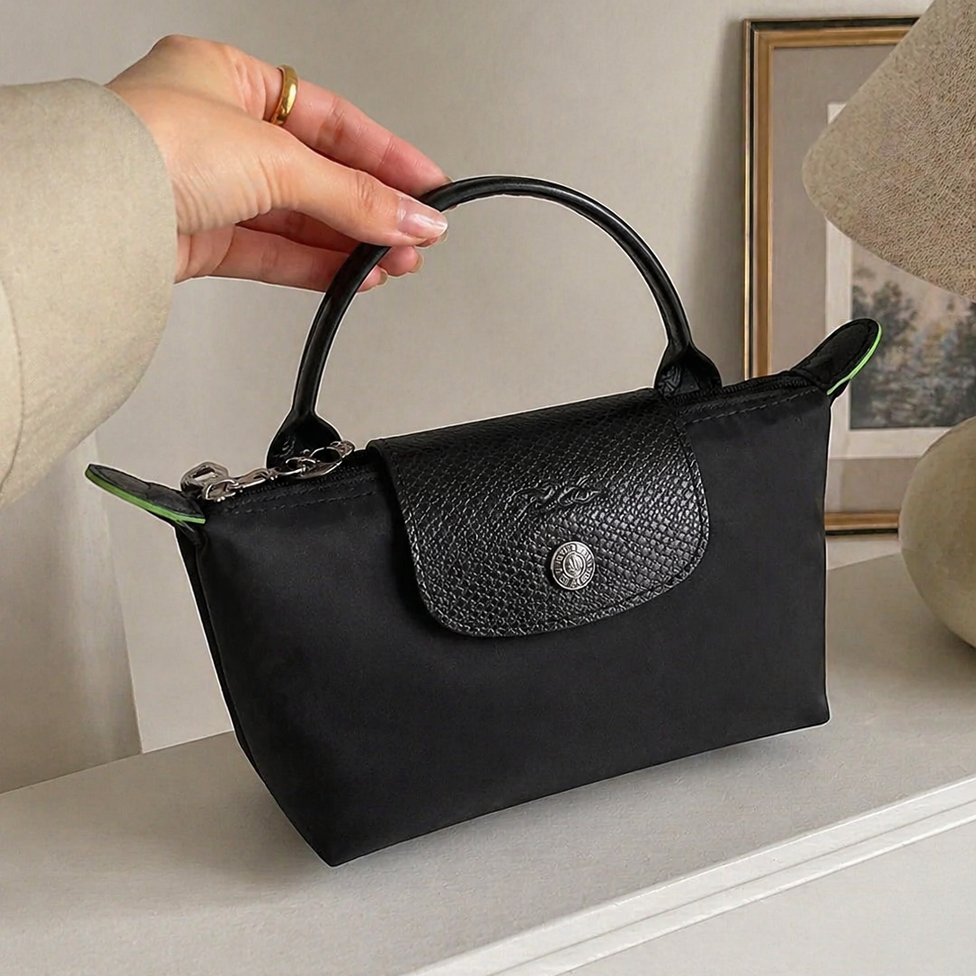 Longchamp Mini Crossbody Bag (Black)