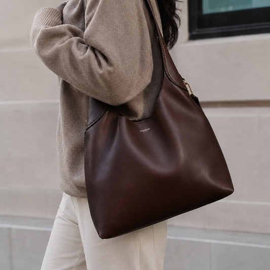 Coach Brooklyn 28 Leather Shoulder Bag (Brown)
