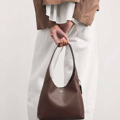 Coach Brooklyn 28 Leather Shoulder Bag (Brown)
