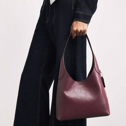 Coach Brooklyn 28 Leather Shoulder Bag (Burgandy)