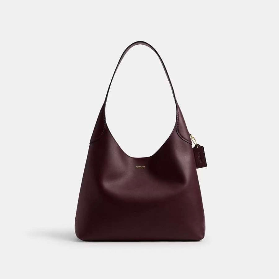 Coach Brooklyn 28 Leather Shoulder Bag (Burgandy)