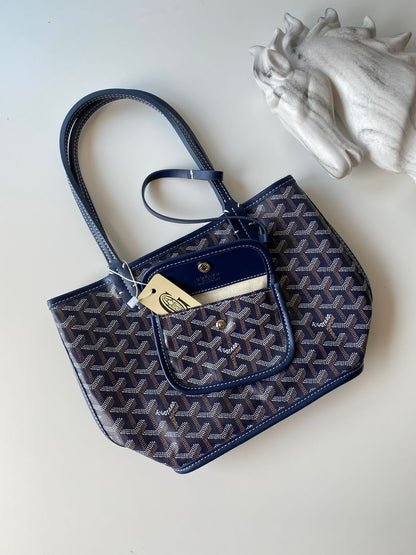Goyard Tote Bag - Navy Blue (Mini)
