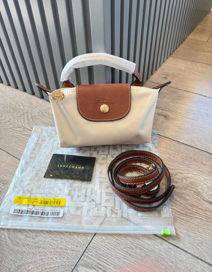 Longchamp Mini Crossbody Bag (Beige)