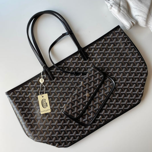 Goyard Tote Bag – Black (Large)