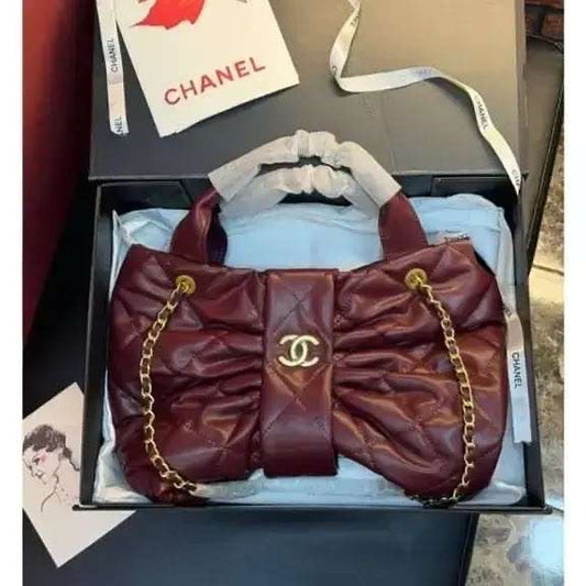 Chanel Bow Bag (Burgandy)