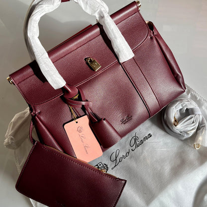 Loro Piana Loom Bag (Burgundy)