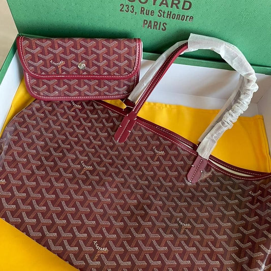 Goyard Tote Bag – Burgundy (Large)